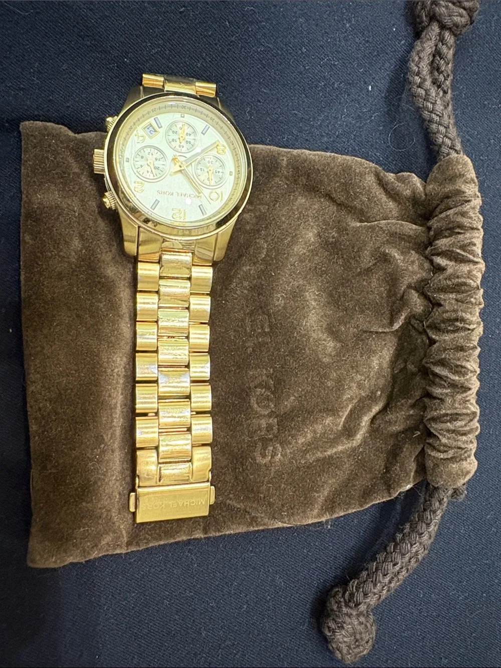 Michael Kors Gold-Tone Chronograph Bracelet Watch